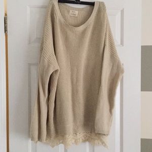 Urban outfitters lace underlay sweater